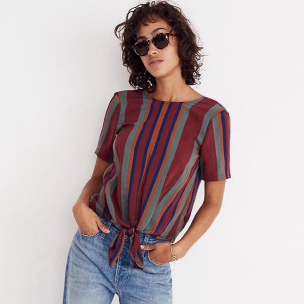 Madewell button-back tie tee